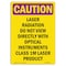 Signmission OSHA RADIATION, Laser Radiation Do Not View Directly, 14in X 10in Rigid Plastic, CR-P-1014-V-10241 OS-CR-P-1014-V-10241 - alternate 1